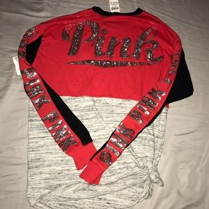 PINK sequin long sleeve shirt